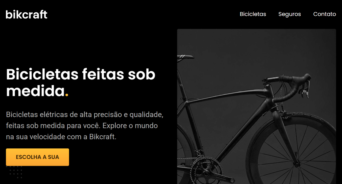 Preview do projeto Bikcraft